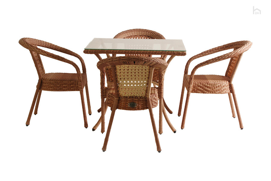  Комплект садовой мебели с квадратным столом Deco 4 KD4N-50351900 Капучино - фото товара 1 из 1