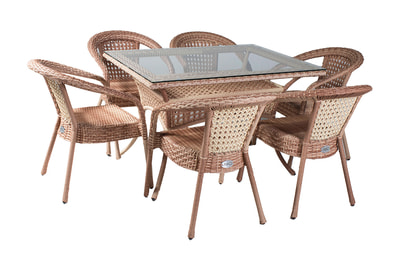 Комплект садовой мебели с прямоугольным столом Deco 6 KD6-503511200 - фото товара 1 из 2