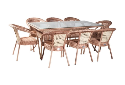 Комплект садовой мебели с прямоугольным столом Deco 8 KD8-503511800 - фото товара 1 из 2