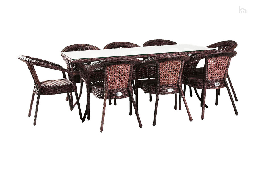  Комплект садовой мебели с прямоугольным столом Deco 8 KD8-503411800 Шоколад - фото товара 1 из 2