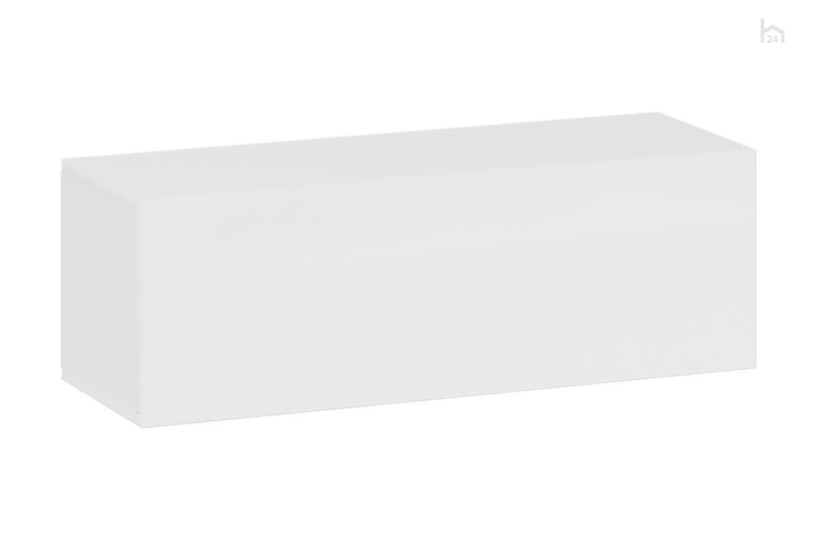  Шкаф распашной подвесной Глосс Белый глянец/Стекло Белый глянец - фото товара 1 из 3
