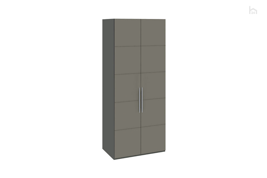  Шкаф распашной для одежды с 2 дверями Наоми Джут/Серый - фото товара 1 из 3