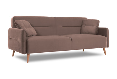 Прямой диван-кровать трехместный с подушками Hygge - фото товара 1 из 8