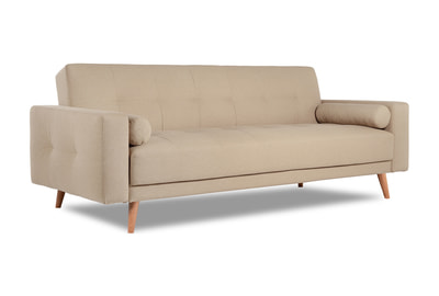 Прямой диван -кровать трехместный с подушками Selvik - фото товара 1 из 7