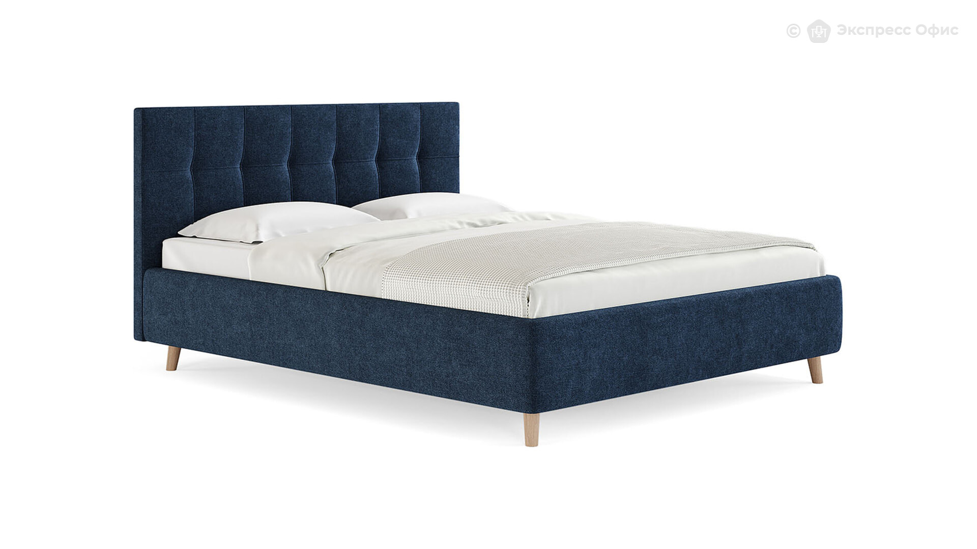 Кровать без подъемного механизма 180 x 200 Bella Рогожка деним – купить ...