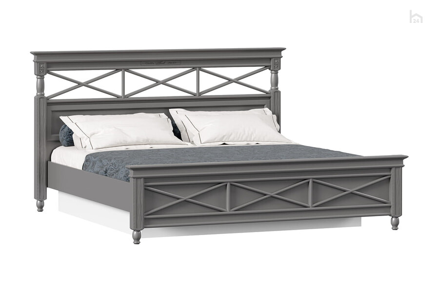  Кровать двуспальная 1600 с подъемным механизмом Амели Оникс серый - фото товара 1 из 3
