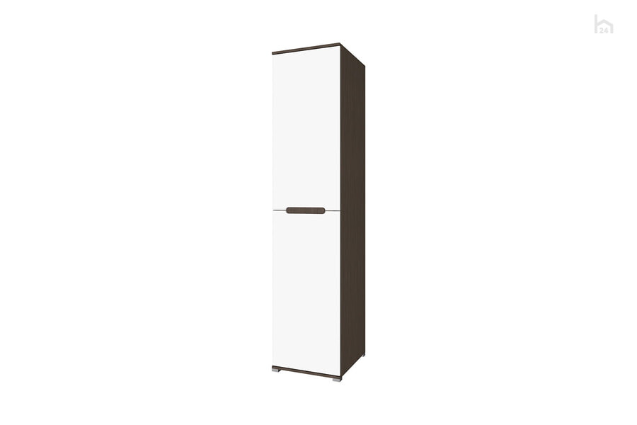  Шкаф распашной с 1-й дверью Вегас Белый глянец/Венге - фото товара 1 из 3