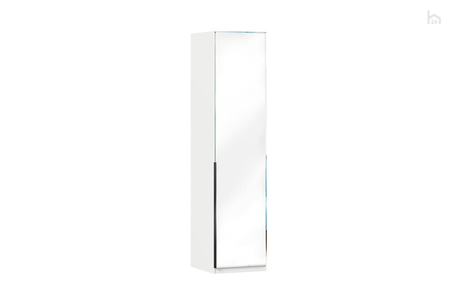  Шкаф распашной одностворчатый с зеркалом Норд Белый - фото товара 1 из 3