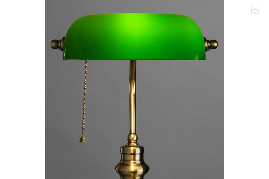  Настольная лампа Arte Lamp Banker A2492LT-1AB Бронза/Зеленый - фото товара 3 из 3