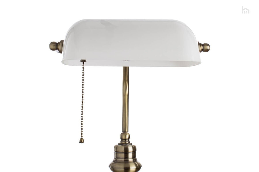  Настольная лампа Arte Lamp Banker A2493LT-1AB Бронза/Белый - фото товара 2 из 3