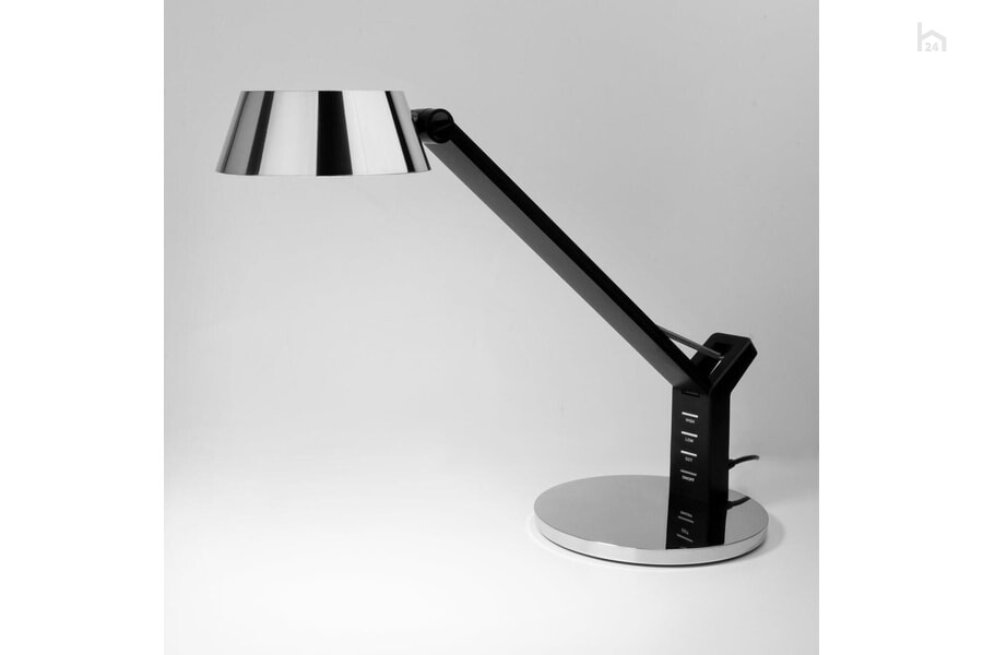  Настольная лампа Eurosvet Slink 80426/1 черный/серебро Серебро/Черный - фото товара 1 из 3