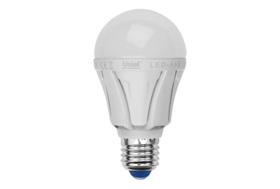 Лампа светодиодная Uniel E27 10W 3000K матовая LED-A60 10W/WW/E27/FR PLP01WH UL-00001524 - фото товара 1 из 1