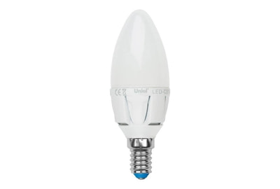 Лампа светодиодная Uniel E14 7W 4000K матовая LED-C37 7W/NW/E14/FR PLP01WH UL-00002411 - фото товара 1 из 2