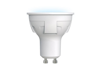 Лампа светодиодная Uniel GU10 6W 4000K матовая LED-JCDR 6W/NW/GU10/FR PLP01WH UL-00002421 - фото товара 1 из 2