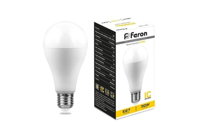 Лампа светодиодная Feron E27 30W 2700K матовая LB-130 38194 - фото товара 1 из 1