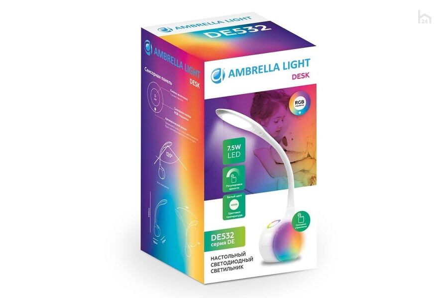  Настольная лампа Ambrella light Desk DE532 Белый - фото товара 2 из 3