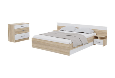 Комплект мебели для спальни (кровать + комод + тумбочки 2 шт.) Lesi - фото товара 1 из 3