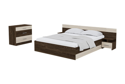 Комплект мебели для спальни (кровать + комод + тумбочки 2 шт.) Lesi - фото товара 1 из 3