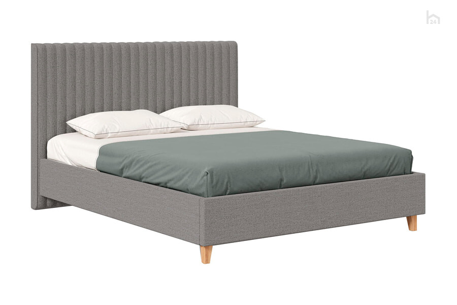  Кровать двуспальная 1600 с подъемным механизмом Бари Ткань Neo 25 (серый) - фото товара 1 из 3