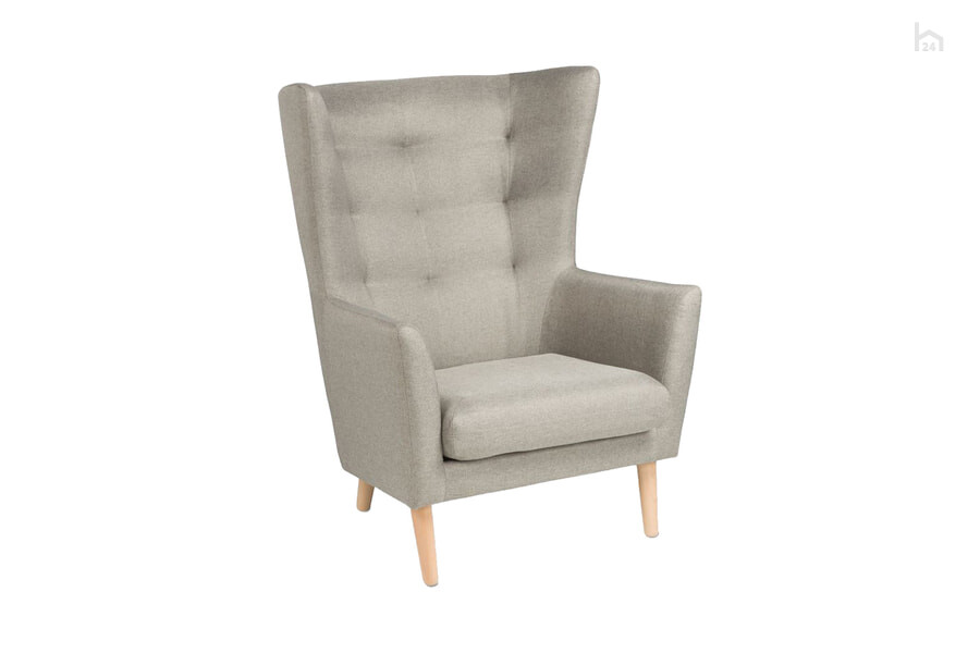  Кресло мягкое Саари Рогожка светло-серый - фото товара 1 из 3