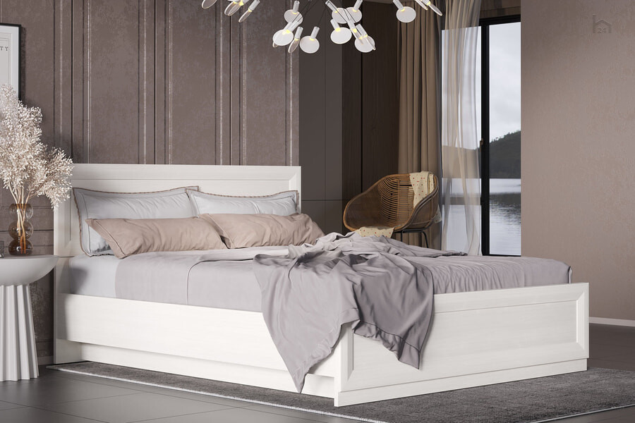  Двуспальная кровать с подъемным механизмом B136-LOZ 160*200 N Malta Лиственница Сибирская/Орех Лион - фото товара 2 из 3