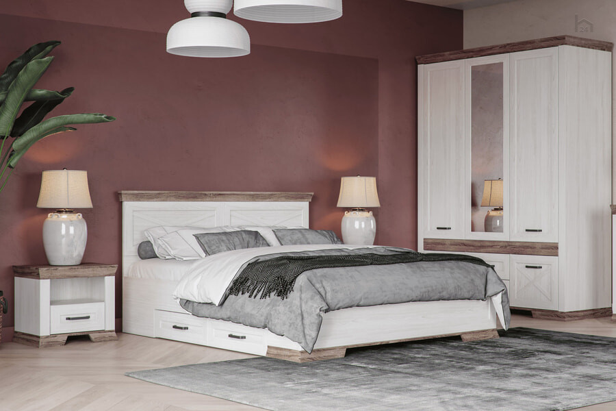 Двуспальная кровать с выкатными ящиками Marselle LOZ160x200 - фото товара 2 из 5