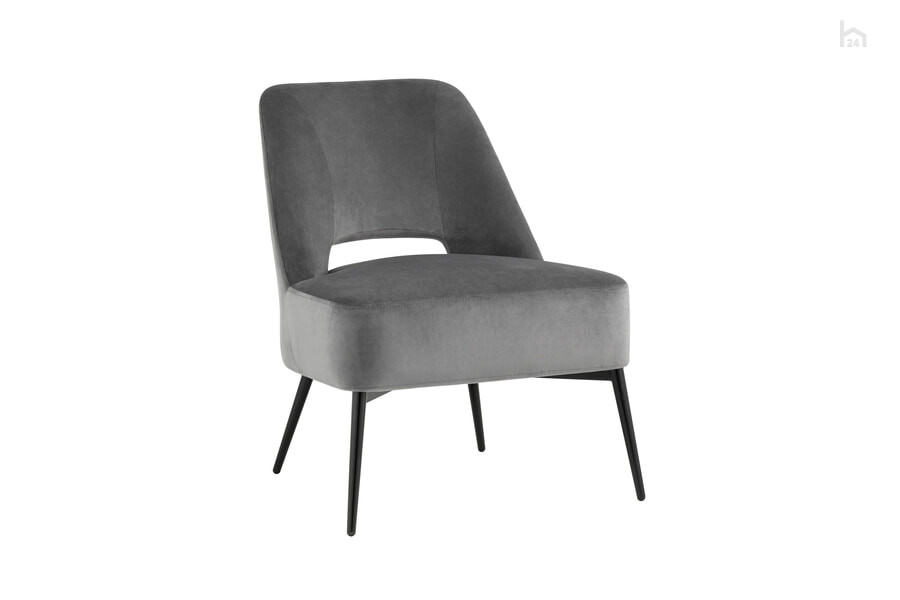  Кресло мягкое Бостон Велюр темно-серый - фото товара 1 из 3