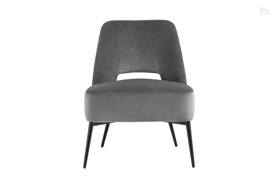  Кресло мягкое Бостон Велюр темно-серый - фото товара 2 из 3
