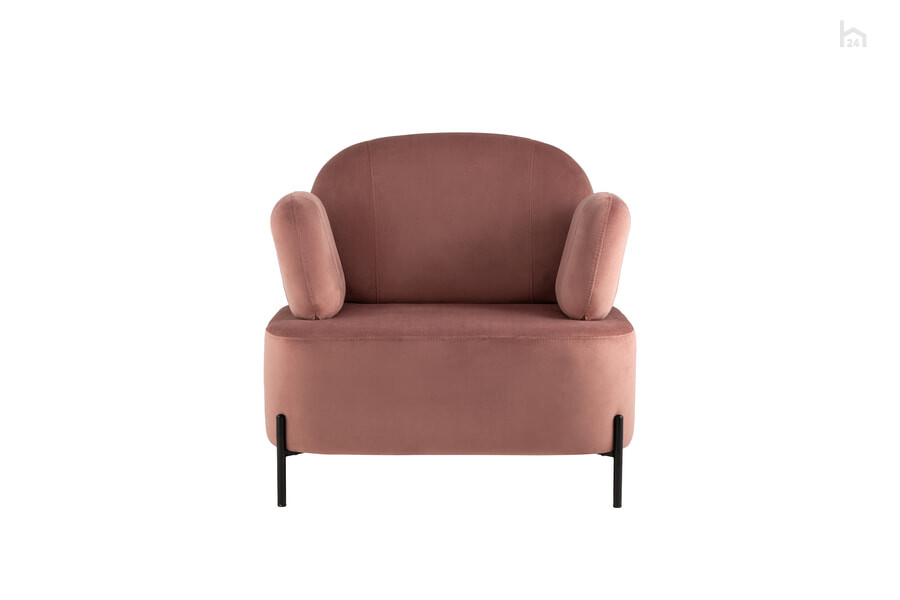  Кресло мягкое с подлокотниками Кэнди Велюр пыльно-розовый - фото товара 2 из 3