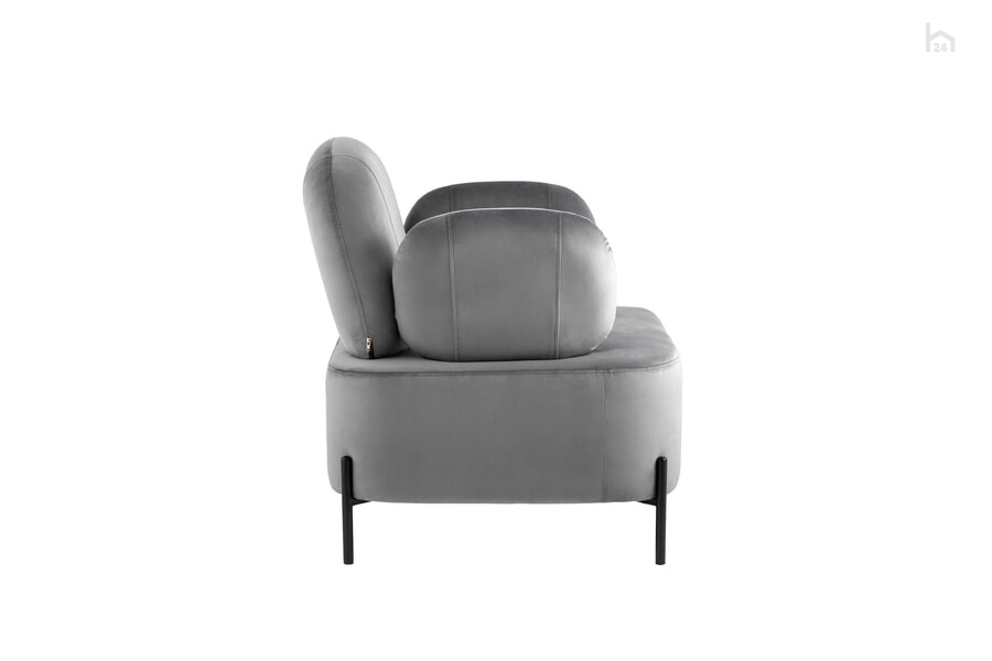  Кресло мягкое с подлокотниками Кэнди Велюр серый - фото товара 3 из 3