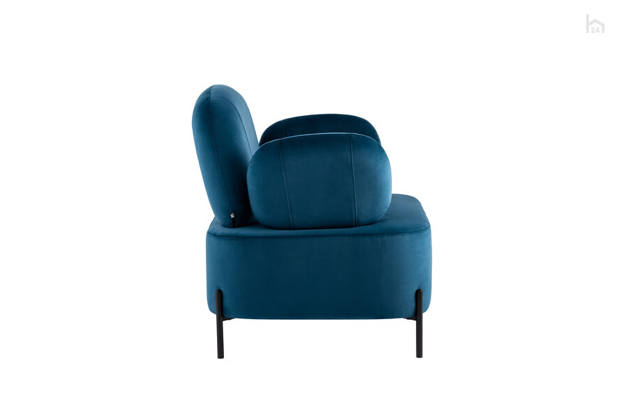  Кресло мягкое с подлокотниками Кэнди Велюр синий - фото товара 3 из 3