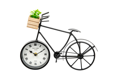 Часы с суккулентом Велосипед - фото товара 1 из 1