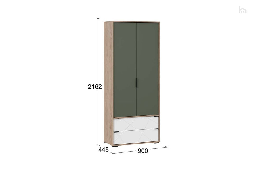 Шкаф распашной комбинированный для одежды Лео - фото товара 3 из 5
