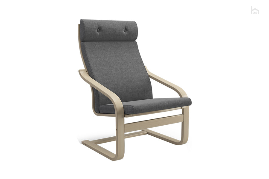  Кресло дизайнерское Бамбл Рогожка Шифт (темно-серый) - фото товара 1 из 3