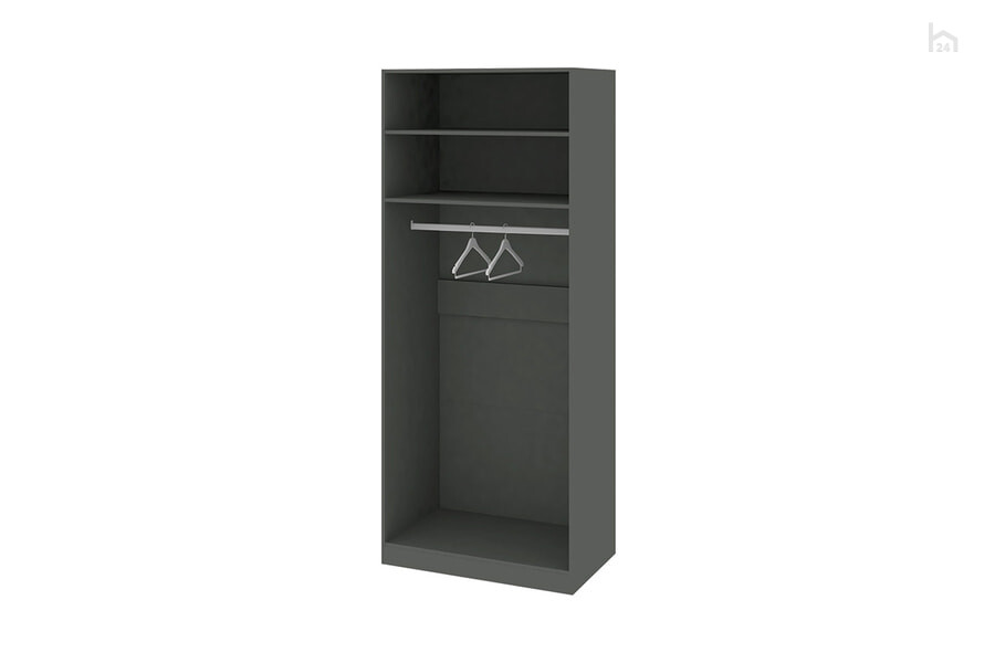  Шкаф распашной для одежды с 2 дверями (Зеркало+Глухая) R Наоми Джут/Серый - фото товара 2 из 3