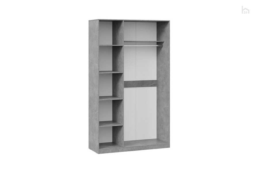  Шкаф распашной комбинированный Хилтон Ателье светлый/Белый матовый - фото товара 2 из 3