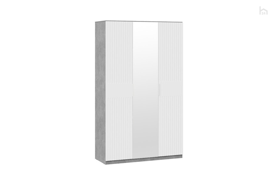  Шкаф распашной комбинированный Хилтон Ателье светлый/Белый матовый - фото товара 1 из 3